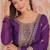 Purple georgette sequins & zari embroidered Anarakali With Dupatta