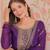 Purple georgette sequins & zari embroidered Anarakali With Dupatta