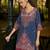 Blue pure crepe abstract print festive & party co-ord set