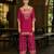 Fuchsia pink pure crepe abstract print festive & party co-ord set