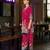Maroon pure crepe abstract print festive & party co-ord set