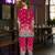 Maroon pure crepe abstract print festive & party co-ord set
