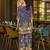 Purple pure crepe abstract print festive & party co-ord set