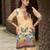 Beige chinon chiffon floral printed embellished festive & party co-ord set