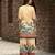 Beige chinon chiffon floral printed embellished festive & party co-ord set