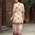 Beige chinon chiffon geometric printed embellished festive & party co-ord set