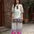 Beige pure crepe floral printed embellished festive & party co-ord set