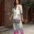 Beige pure crepe floral printed embellished festive & party co-ord set