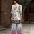 Beige pure crepe floral printed embellished festive & party co-ord set