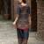 Black pure crepe geometric printed embellished festive & party co-ord set