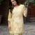 Beige pure crepe floral printed embellished festive & party co-ord set
