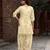 Beige pure crepe floral printed embellished festive & party co-ord set