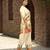 Beige pure crepe animal printed embellished festive & party co-ord set
