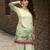 Green pure crepe animal printed embellished festive & party co-ord set