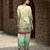 Green pure crepe animal printed embellished festive & party co-ord set