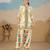 Beige pure crepe floral printed embellished festive & party co-ord set
