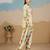 Beige pure crepe floral printed embellished festive & party co-ord set