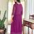 Ethnic festive wear wine georgette stitched suit with dupatta
