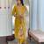 Ethnic festive wear mustard viscose stitched suit with dupatta