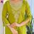 Ethnic festive wear green viscose stitched suit with dupatta