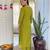 Ethnic festive wear green viscose stitched suit with dupatta