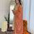 Ethnic festive wear chiku viscose stitched suit with dupatta
