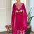 Ethnic festive wear rani vichitra slik stitched suit with dupatta