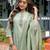 Ethnic festive wear pista muslin stitched suit with dupatta