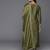 Ethnic festive wear green chinon viscose stitched suit with dupatta