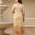 Ethnic festive wear off white viscose silk stitched suit with dupatta