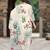 Ethnic festive wear white georgette stitched suit with dupatta