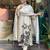 Ethnic festive wear white chanderi stitched suit with dupatta