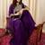 Ethnic festive wear purple georgette stitched suit with dupatta