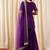 Ethnic festive wear purple georgette stitched suit with dupatta