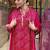 Ethnic festive wear red viscose silk stitched suit with dupatta