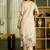 Ethnic festive wear off white viscose silk stitched suit with dupatta
