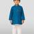aqua cotton printed kurta set with white pyjama - diwali special