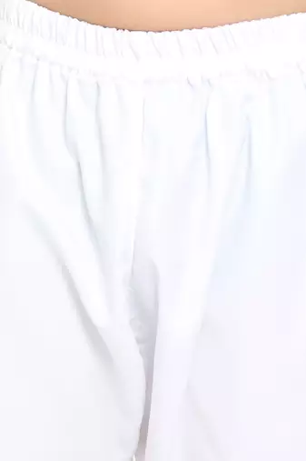 aqua cotton printed kurta set with white pyjama - diwali special