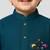 blue cotton printed kurta set with white pyjama - diwali special