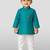 light blue cotton printed kurta set with white pyjama - diwali special