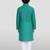 green cotton printed kurta set with white pyjama - diwali special