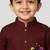 maroon cotton printed kurta set with white pyjama - diwali special