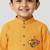 mustard cotton printed kurta set with white pyjama - diwali special