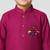 purple cotton printed kurta set with white pyjama - diwali special