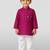 purple cotton printed kurta set with white pyjama - diwali special