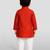 red cotton printed kurta set with white pyjama - diwali special