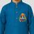 aqua cotton printed kurta set with white pyjama - diwali special