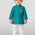 light blue cotton printed kurta set with white pyjama - diwali special