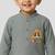 grey cotton printed kurta set with white pyjama - diwali special