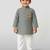 grey cotton printed kurta set with white pyjama - diwali special